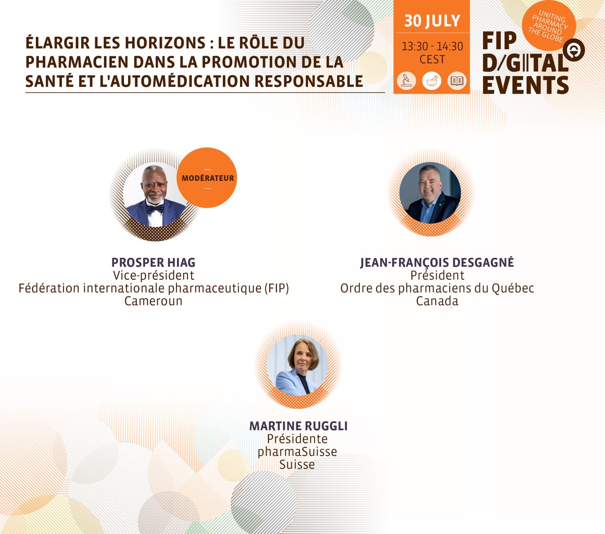 FIP_org's tweet image. Découvrez comment les pharmaciens peuvent tirer parti des opportunités existantes pour promouvoir la santé et l'automédication responsable dans leurs communautés. Rejoignez-nous le 30 juillet 2025, 13.30 CEST: us02web.zoom.us/webinar/regist…