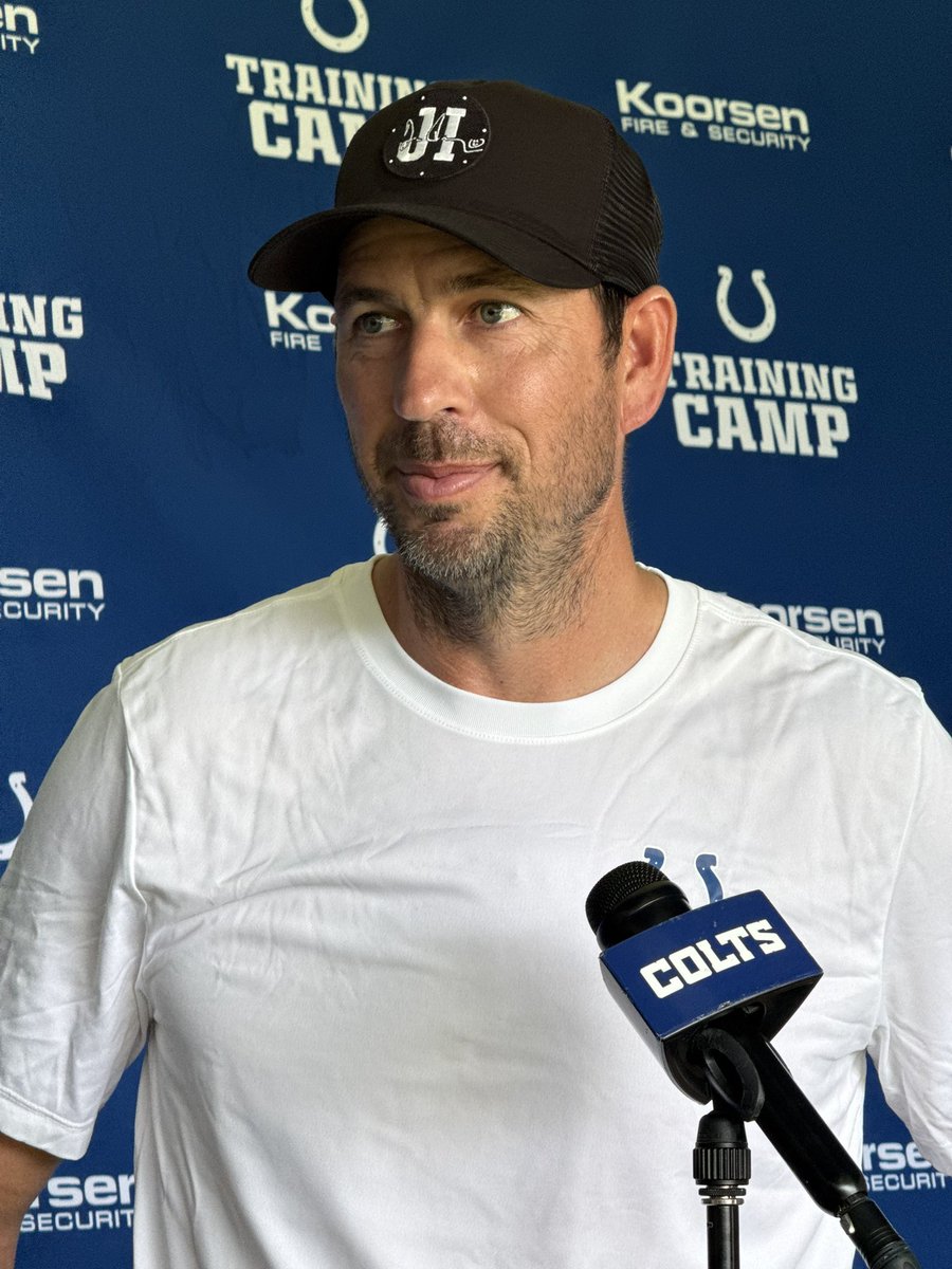 AngelaMoryanTV's tweet image. The face Shane Steichen makes when asked about how impressive Charvarius Ward was on the field during the first day of camp.
Safe to say, he’s impressed. 😏
#Colts #ForTheShoe