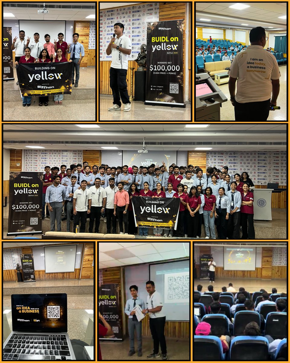 BizthonOfficial's tweet image. We just wrapped up a @Yellow Onsite workshop at @Poornima_Univ, and the energy was truly electric!
Students got a front-row seat to the future of Web3, diving deep into the Yellow SDK, exploring how to build gasless, real-time, and scalable dApps using state channel technology…