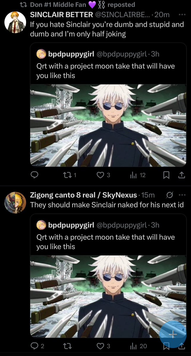 SinclairLC11's tweet image. Some of you would make great inquisitors. Some of you I think I owe a restraining order.