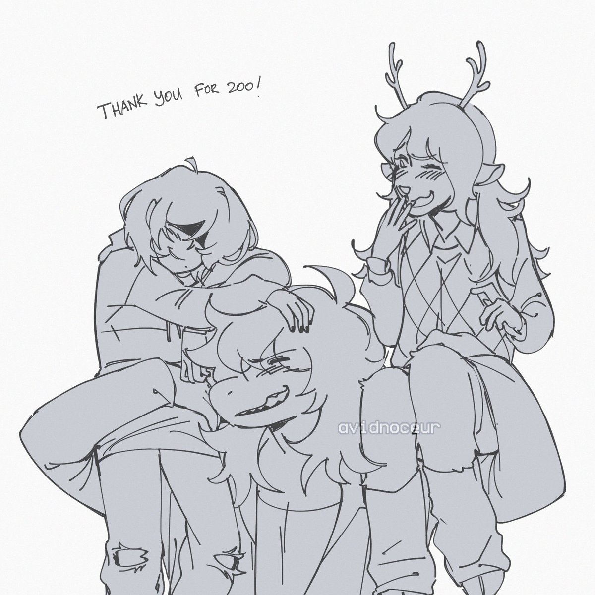 avidnoceur's tweet image. 200(+3) but either way!!!! Thank you guys!!!!! Wtfreak #deltarune #krusielle