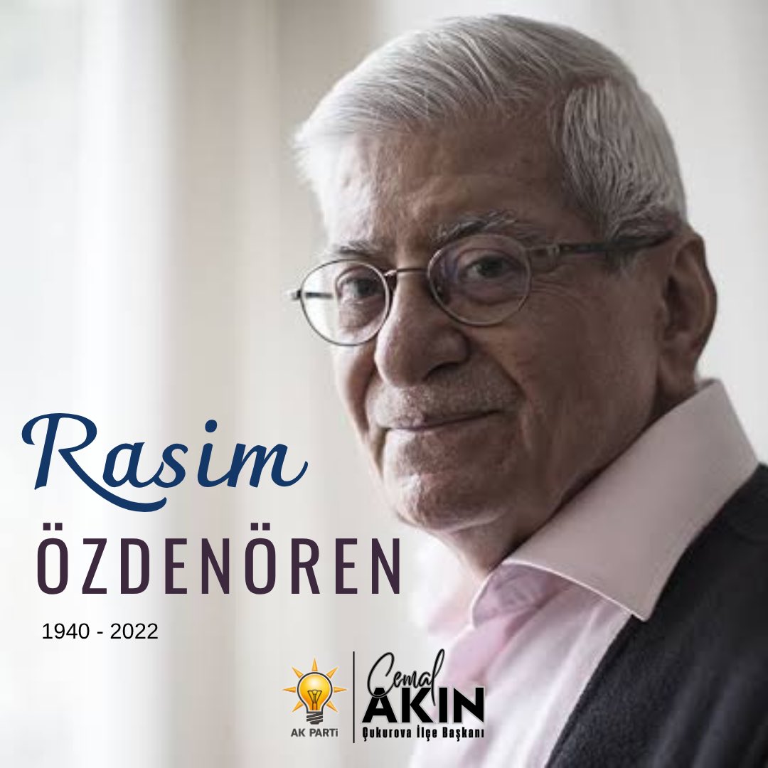 Edebiyatımızın müstesna ismi, fikir ve dava adamı, “Yedi Güzel Adam”ın son çınarı Rasim Özdenören’i vefatının yıl dönümünde rahmet ve saygıyla anıyorum.

Eserleri ve düşünce dünyamıza kattığı değerler daima yaşayacaktır.

<a href="/omerrcelik/">Ömer Çelik</a> <a href="/abuyukgumus/">Ahmet Büyükgümüş</a> <a href="/KaramikSunay/">Sunay Karamık</a> <a href="/abdullahdogru01/">Abdullah Doğru</a>