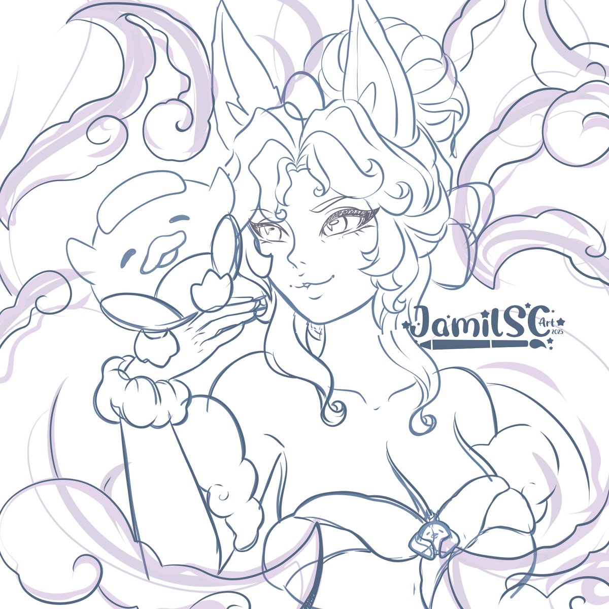 jamilsc's tweet image. ✨🌸Spirit Blossom Springs Ahri🌸✨
Sketch vs Final aww
#LeagueOfLegends #fanart #illustration #digitalart #drawing #art #artwork #jamilsc11 #Ahri