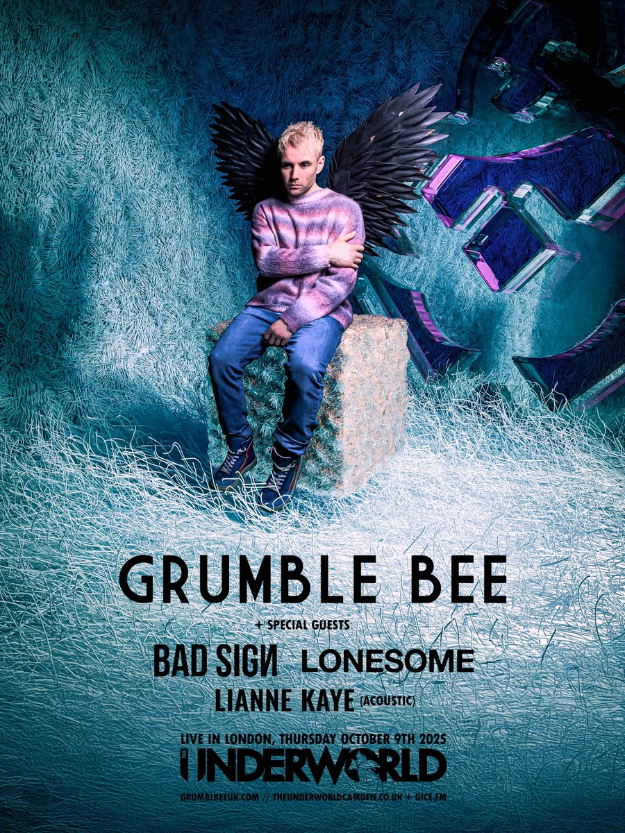 TheUnderworld's tweet image. Supports Added ๐ UK rock hero @GrumbleBeeUK with his first new music in over 7 years, Thurs 9 Oct live at @TheUnderworld in celebration of debut album โAnd Restartโ, plus @BadSignBand @LonesomeBandUK @LianneKayeMusic.
๐๏ธ tinyurl.com/UWgrumble
๐ถ spoti.fi/3dIotnj