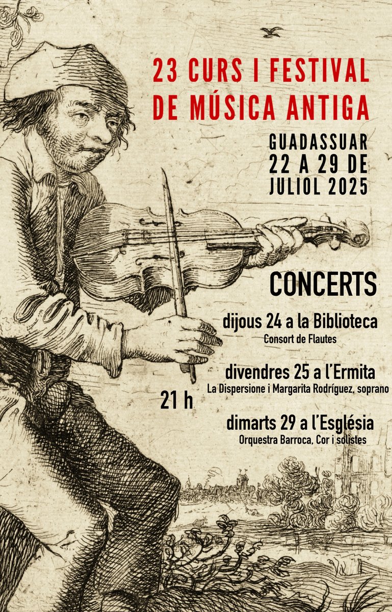 ladispersione's tweet photo. CONCIERTOS DEL 23 CURSO Y FESTIVAL DE MÚSICA ANTIGUA DE GUADASSUAR: días 24, 25 y 29. https://t.co/Pn8Sz7TqjI