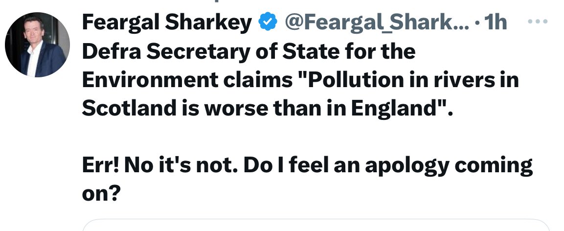 MrJohnNicolson's tweet image. I do hope so. Mr Sharkey came to Scotland during the General Election, campaigned against @theSNP and for the Labour Party. His ignorance about Scotland was revealed when he claimed Grangemouth was on the Spey.
So yes, an apology, albeit a belated one would be welcome.