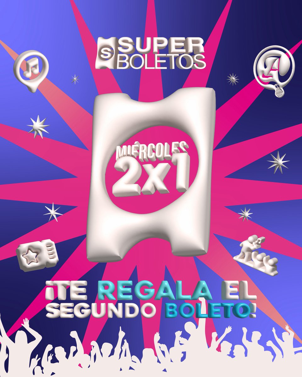 ailoviutl's tweet image. 🎫 MIÉRCOLES PROMOCIÓN 2x1 SB 🎫

Link Promo Aquí: bit.ly/44yQ7kk 👈🏽🔗

Eventos con 2x1: LUPITA D’ ALESSIO, BANDA CUISILLOS, FANIA SINFÓNICO, LAS + PERRONAS: BANDA EL RECODO + BANDA MACHOS, LOS AMIGOS INVISIBLES, VICTOR MANUELLE, HOMENAJE A CELIA CRUZ, TITO NIEVES + REY…