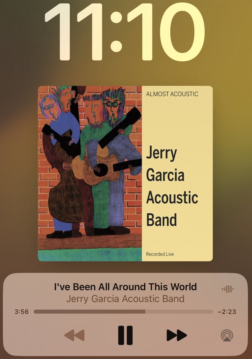 Easing into midday with a little bit of Jerry… Love this acoustic stuff!!   What are you listening to today?   Gotta have some Work Day Tunes!