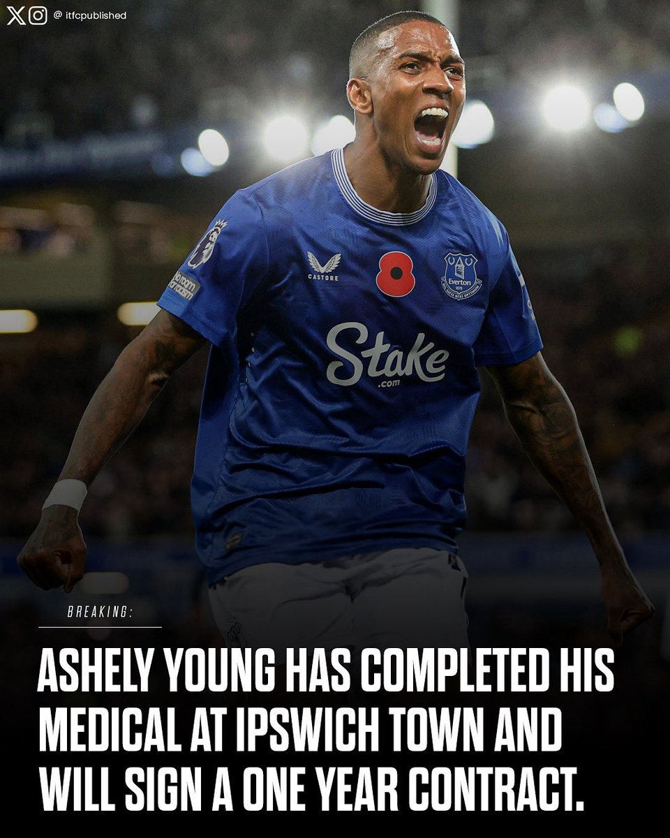 itfcpublished's tweet image. π¨ ππππππππ: Ashley Young has completed his medical at Ipswich Town with the 40 year old signing on a one year deal, an announcement is expected soon, according to Dharmesh Sheth. βοΈπ
#itfc