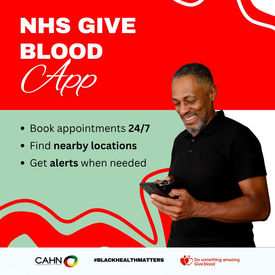cahn_uk's tweet image. Tired of long waits and missed appointments?
The NHS Give Blood app makes donating easier. Book slots, get reminders, track donations, and find nearby sessions all in one place. Stay organised and help save lives with just a few taps.
Learn more: blood.co.uk/the-donation-pโฆโฆ