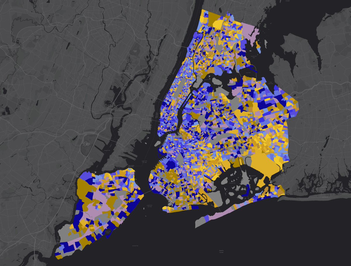 orcasaccount's tweet image. How voters whose votes counted towards Adrienne Adams in the first round of the mayoral primary voted in the final round of the mayoral primary.
🔵 Zohran Mamdani - 15,700 (54.2%)
🟡 Andrew Cuomo - 13,281 (45.8%)