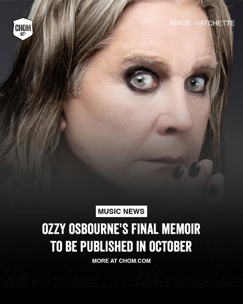 CHOM977's tweet image. Hatchette Book Group has announced details for Last Rites, the sequel to his 2009 memoir, I Am Ozzy, and 2011 follow-up Trust Me, I’m Dr. Ozzy, will be released on October 7 via Grand Central Publishing. More at CHOM.com.