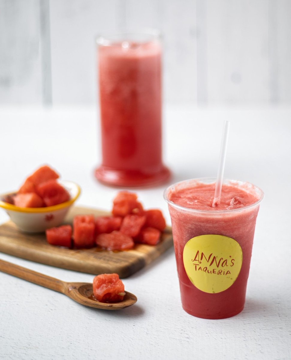 There's nothing like cooling down on a hot summer day with our fresh made watermelon Agua Fresca ☀️