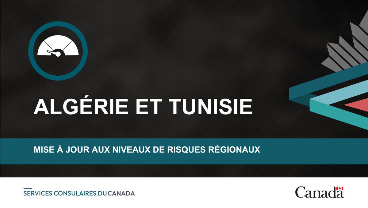 VoyageGdC's tweet image. Nous avons mis à jour nos conseils aux voyageurs pour l'#Algérie et la #Tunisie avec de l’information sur les niveaux de risques régionaux. Pour plus de détails, consultez :
Algérie : voyage.gc.ca/destinations/a…
Tunisie : voyage.gc.ca/destinations/t…