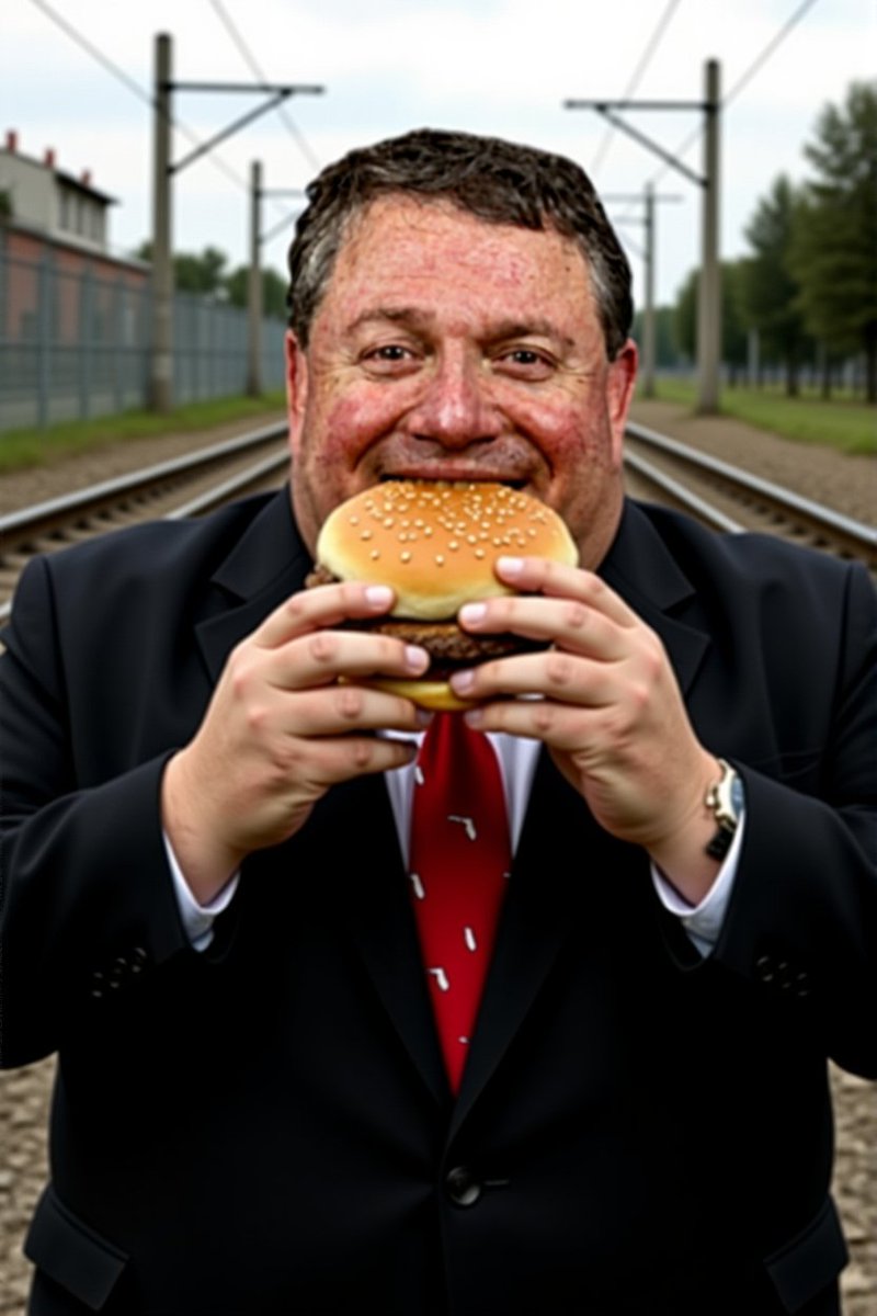 BenShapiro_IL's tweet image. If the Holocaust occurred, how did Randy Fine get this burger in a prison camp?