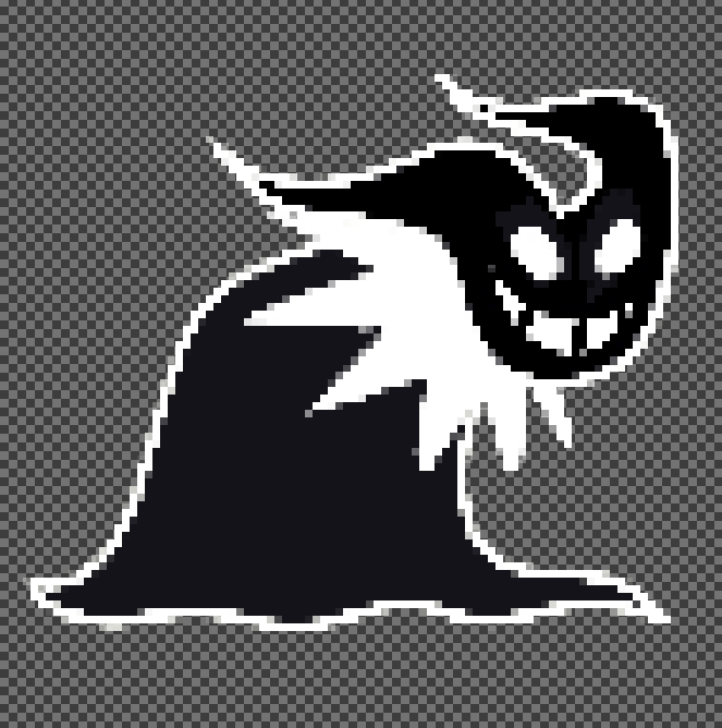 ThisRhax's tweet image. My design for a pokemon showdown capmon that was originally jevil but had to be changed to avoid copyright