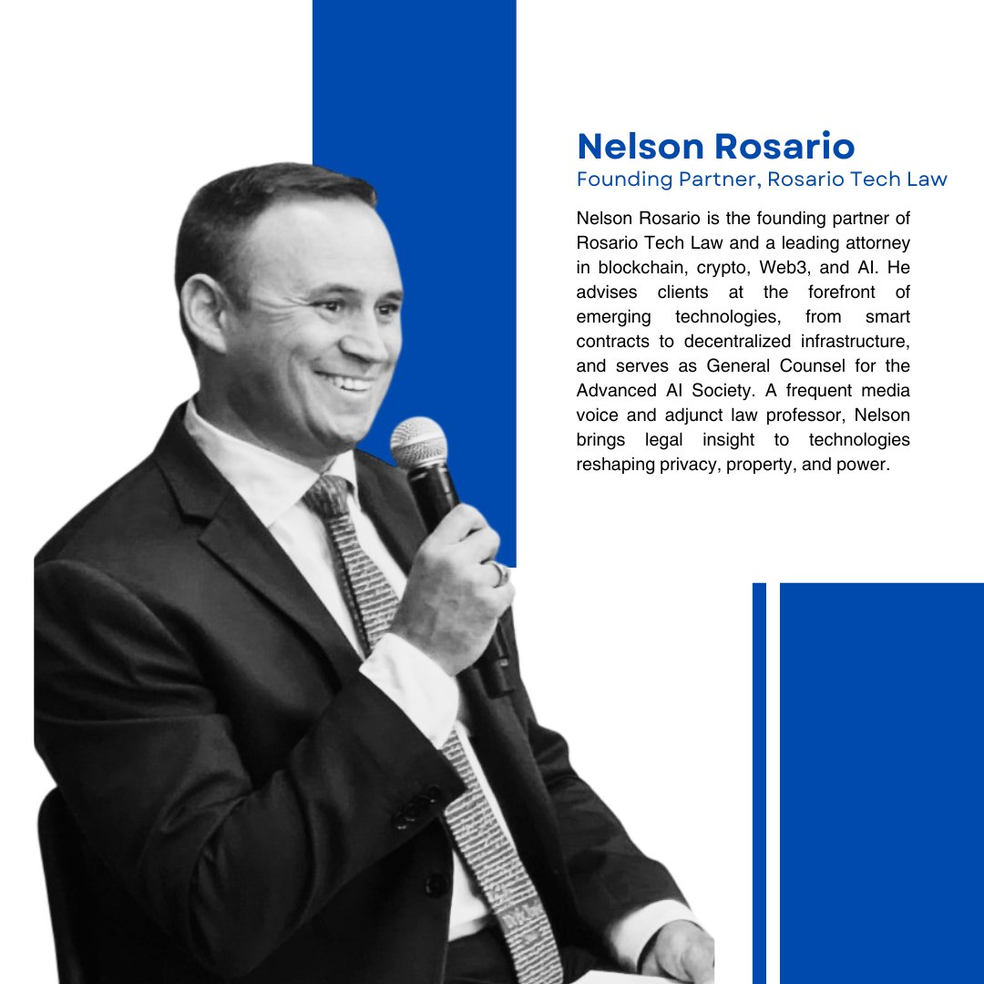Technically Legal Podcast (@technicallylgl) on Twitter photo What happens when decentralization meets artificial intelligence?
Tomorrow, weāre joined by <a href="/NelsonMRosario/">Nelson M. Rosario d/acc šµš·āļøš¤</a>ācrypto lawyer, AI policy advocate, and founding partner of <a href="/RosarioTechLaw/">RosarioTechLaw</a>.
#LegalTech #DecentralizedAI What happens when decentralization meets artificial intelligence?
Tomorrow, weāre joined by <a href="/NelsonMRosario/">Nelson M. Rosario d/acc šµš·āļøš¤</a>ācrypto lawyer, AI policy advocate, and founding partner of <a href="/RosarioTechLaw/">RosarioTechLaw</a>.
#LegalTech #DecentralizedAI