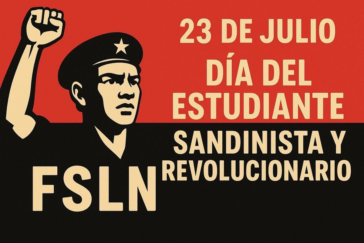 🚨23 de julio | Día del Estudiante Nicaragüense 🇳🇮

Se conmemora la Gesta Heroica del 23 de julio de 1959, cuando estudiantes de la UNAN-León ofrendaron su vida en defensa de los derechos del pueblo nicaragüense.

¡Vivan los estudiantes! 🎉🇳🇮
#Nicaragua #PLOMO19