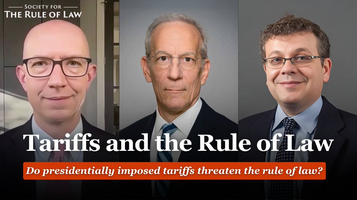 chkbal's tweet image. 📣 Happening TODAY at 12 PM ET
Do presidentially imposed tariffs threaten the rule of law?
Join top legal experts as they unpack how tariff authority has evolved — and what it means when the executive acts alone.
🔴 Watch live here or on YouTube: youtube.com/live/KYJd1nk99……