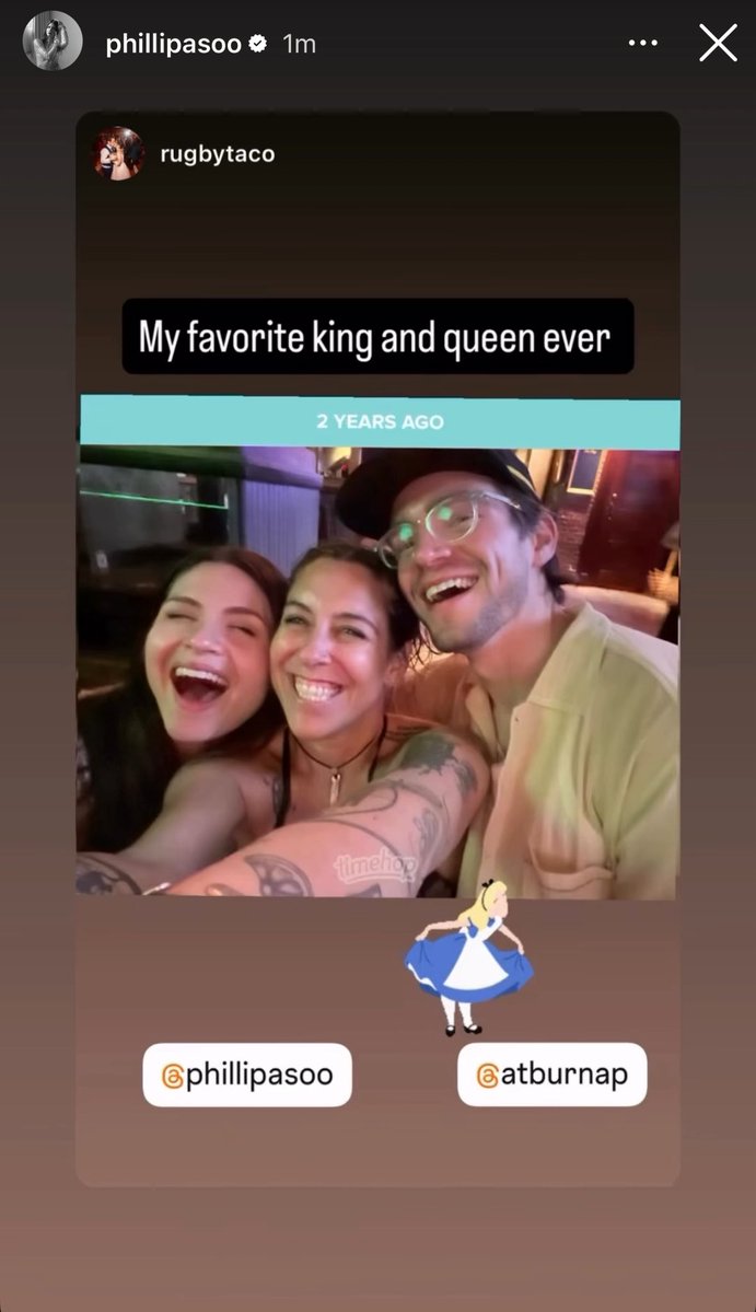 archivepippa's tweet image. phillipa soo via her instagram story