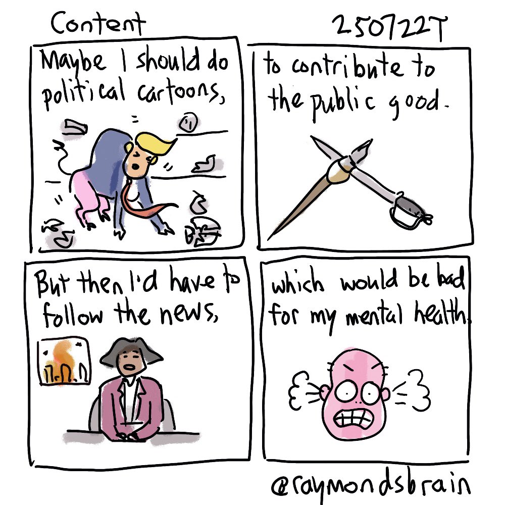 raymondsbrain's tweet image. Choosing content