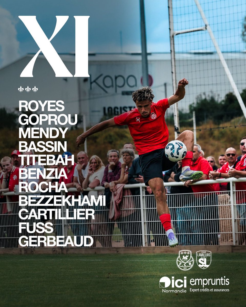 fcr1899's tweet photo. #FCRSLMFC | 𝐋𝐞 𝐨𝐧𝐳𝐞

Le 1️⃣1️⃣qui débutera ce quatrième match de préparation.

#TeamFCR #Rouen #Normandie #FCR1899 https://t.co/r15I5rD2Iu