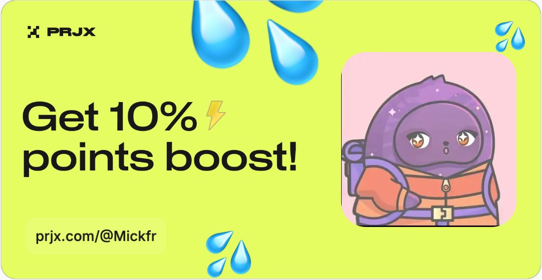 MickfromEU's tweet image. Do you want 10% BOOST on @prjx_hl ?
Referee is prjx.com/@Mickfr