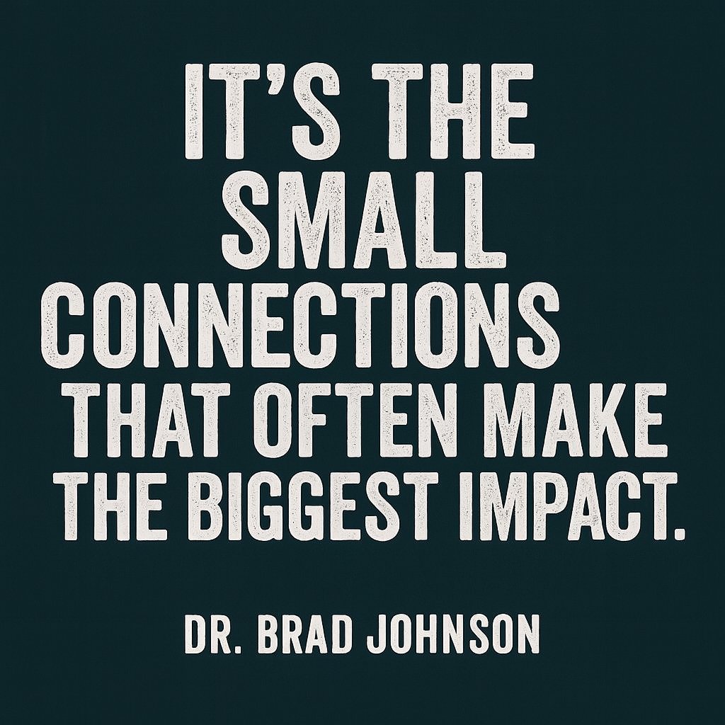 DrBradJohnson's tweet photo. Small Connections, Big Impact #Room212 #EduFable https://t.co/CPEj1WFnIG