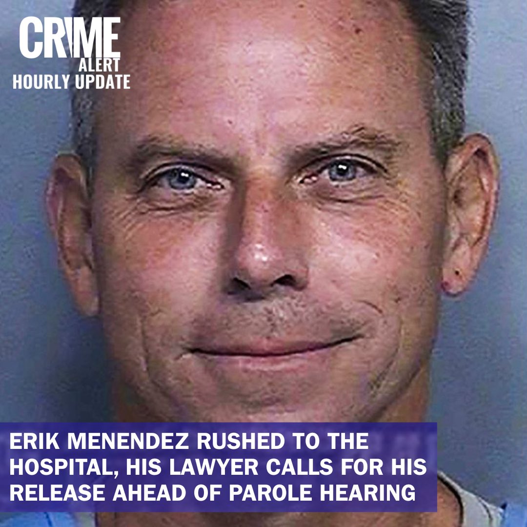 NancyGrace's tweet image. An attorney representing the #MenendezBrothers, who were found guilty of the notorious 1989 killing of their parents, has stated that #ErikMenendez is facing a "serious" health issue and should be granted immediate release from prison. Listen: link.podtrac.com/CrimeAlert