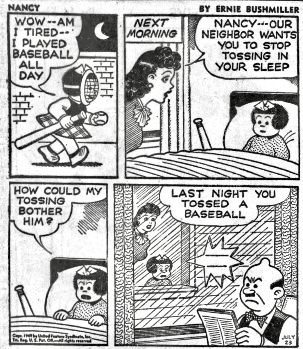 JohnnyCallicutt's tweet image. Nancy By Ernie Bushmiller
July 23,1949