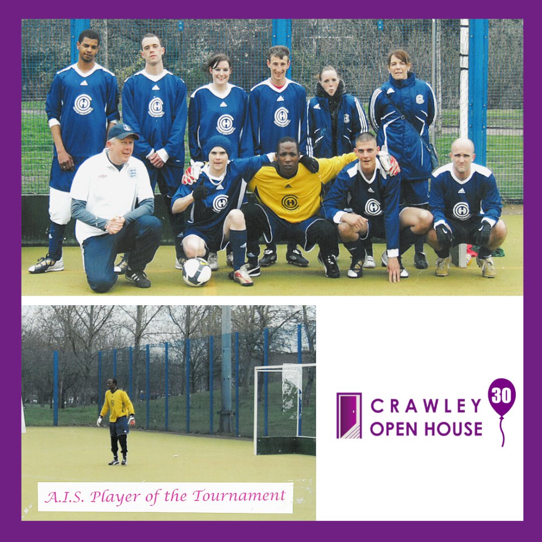 In the early 2000s, we formed a 5-a-side football team with residents &amp; played matches across the South — including London! Kit designed by a resident &amp; confidence grew with every game ⚽💚

Were you part of that team back then?
 
#HomelessSupport #Charity #Crawley #History