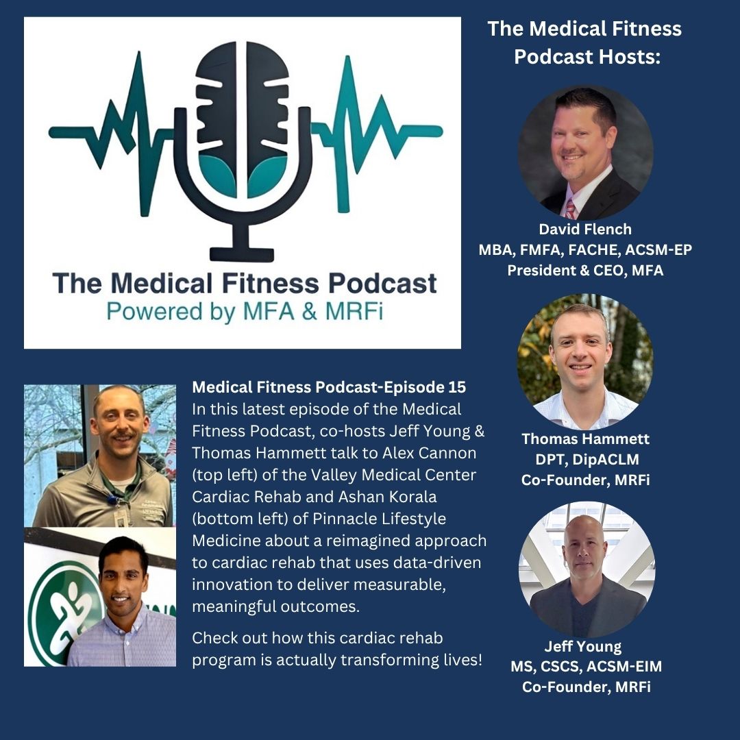 New Medical Fitness Podcast Episode: Revolutionizing cardiac rehab with data, strength, and VO₂ gains. 
Listen now: medicalfitness.org/medical-fitnes…  
#MedicalFitness #CardiacRehab #ExerciseIsMedicine
#Fitness <a href="/Technogym/">Technogym</a>