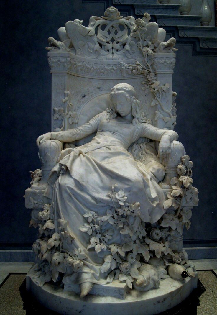 HeritageMatterz's tweet image. "Dornröschen" (Sleeping Beauty). Created by German sculptor Louis Sussmann-Hellborn, circa 1878.
Housed at the Alte Nationalgalerie in Berlin, Germany.