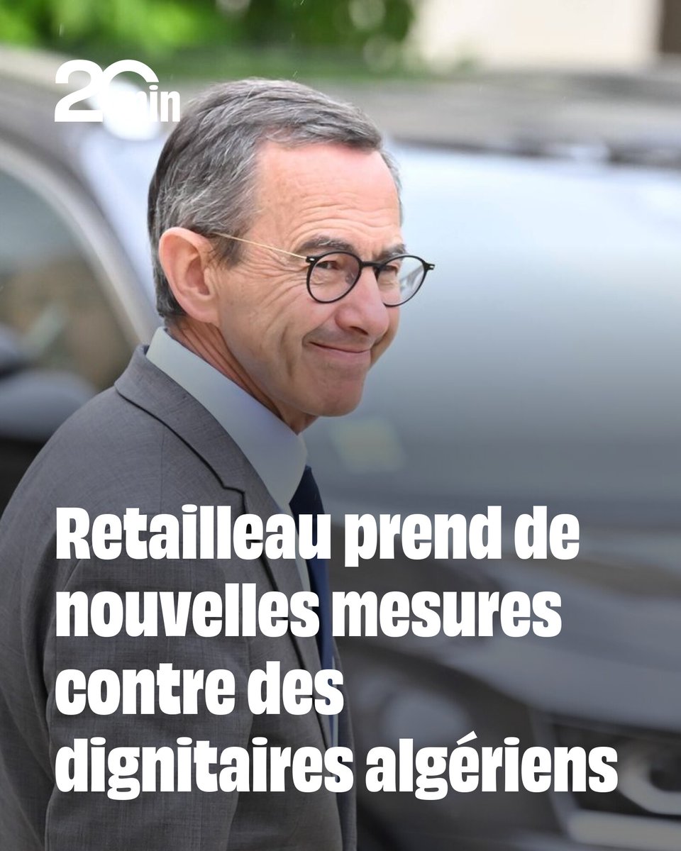 20Minutes's tweet image. Retailleau prend de nouvelles mesures contre des dignitaires algériens
➡️ 20min.fr/LAf