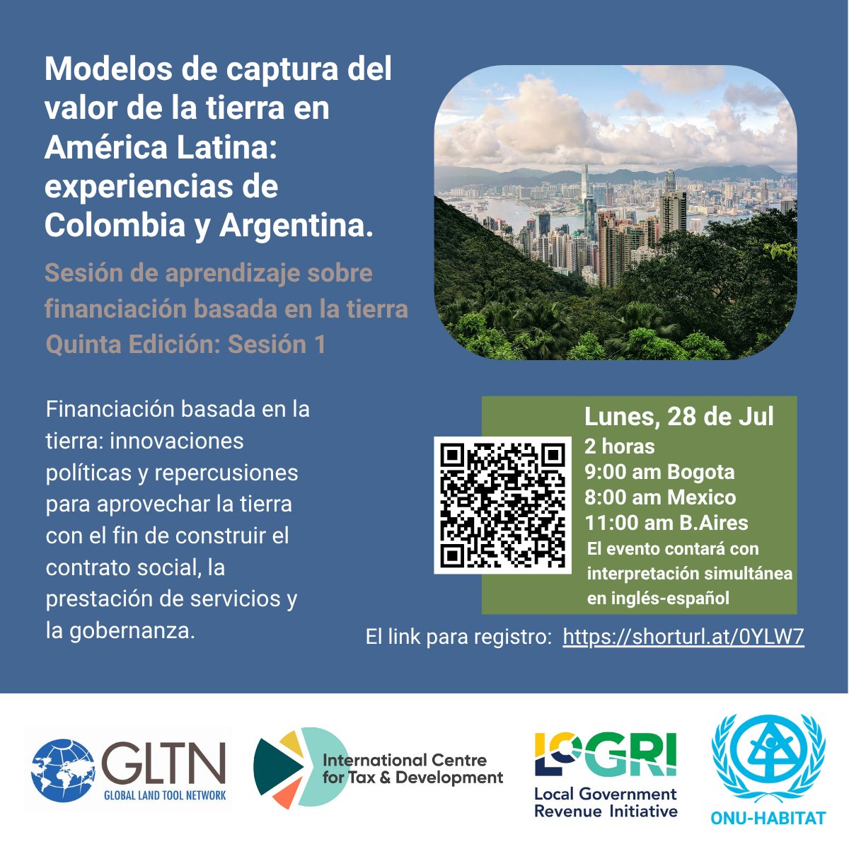 onuhabitat's tweet image. ¿Cómo puede la tierra fortalecer el contrato social, mejorar la prestación de servicios y transformar la gobernanza urbana? Te invitamos a este taller:
🗓 28 de julio de 2025
🕘8:00 (CDMX) / 9:00 (Bogotá) / 11:00  (Buenos Aires)
🔗 Regístrate aquí: un-org.zoom.us/meeting/regist…