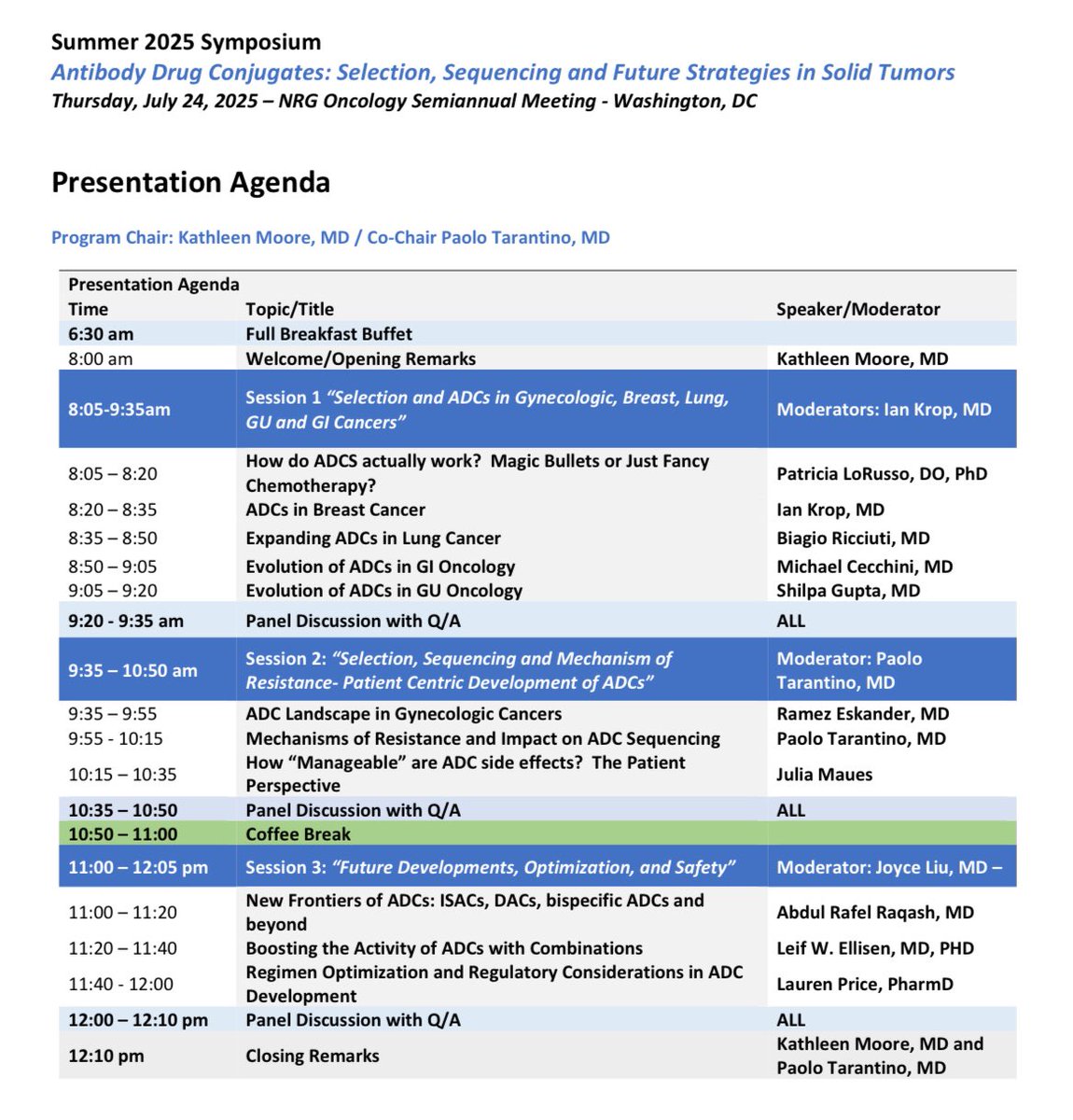 Paolo Tarantino (@ptarantinomd) on Twitter photo Kicking off in <24h, the <a href="/NRGonc/">NRG Oncology</a> Summer Symposium on ADCs promises to be epic! With over 230 registered attendees and a world class faculty, it will allow to review the terrific evolutions of this drug class across oncology fields. Still time to register! nrgoncology.org/Summer2025Mtg/… Kicking off in <24h, the <a href="/NRGonc/">NRG Oncology</a> Summer Symposium on ADCs promises to be epic! With over 230 registered attendees and a world class faculty, it will allow to review the terrific evolutions of this drug class across oncology fields. Still time to register! nrgoncology.org/Summer2025Mtg/…