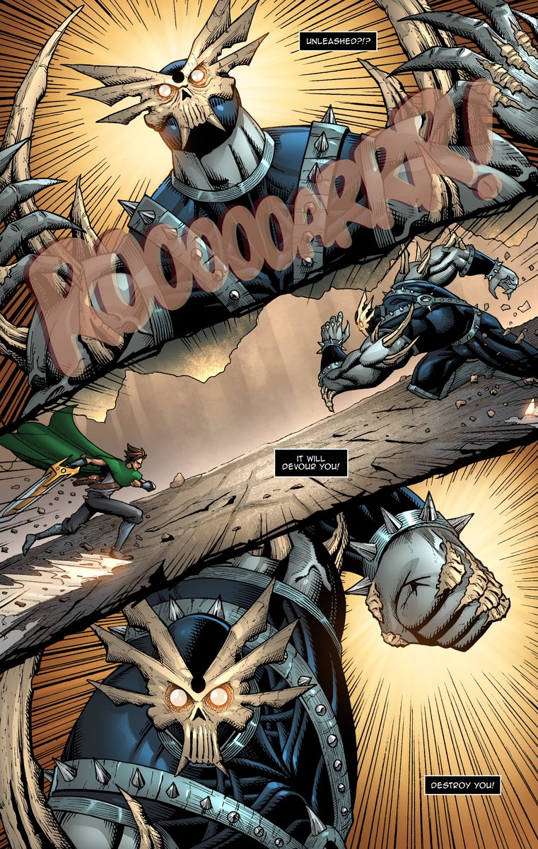 Nygma85's tweet image. We're 3 backers away from 100!! We're almost there! Get your copy of OMINUS: AVENGING DEATH today!!
Ominus: Avenging Death is a 36-page book that serves as an introduction to the world of Ominus!! It'll feature a 10-page fight scene between Zadok and Death Monger along with…