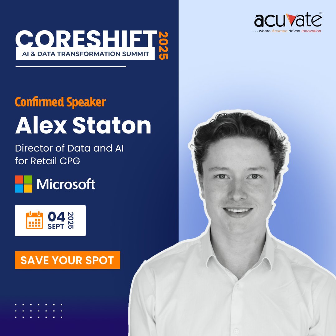 We’re excited to welcome Alex Staton, #Microsoft, as a confirmed speaker at #CoreShift2025!

Learn how top companies are driving efficiency and boosting ROI with cutting-edge solutions.

 🔗 hubs.li/Q03yrwtz0

#CoreShift2025 #AIinRetail #CPG