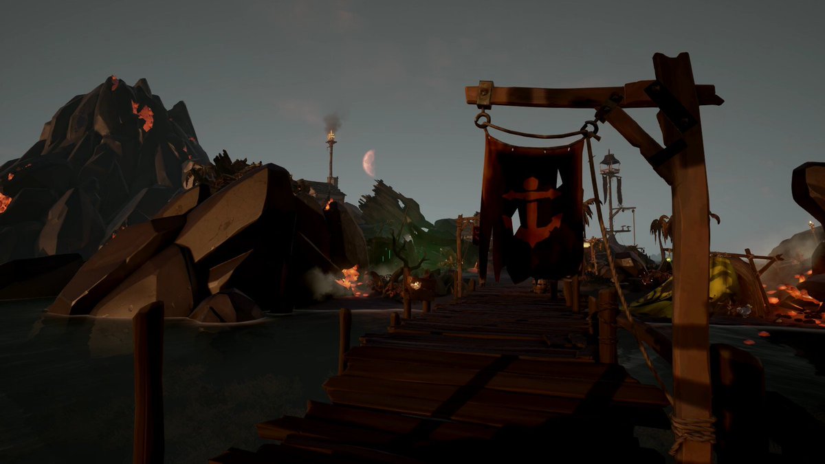 SkipperJimi's tweet image. The Quest for Dodos in #SeaOfThieves
🦤Day 784🦤
Under the rising moon in the east, Jimi and crew return to Morrow's Peak Outpost with a tooth from the Feared Redmaw.
See a Dodo? Leave a comment!🧐(Three today!)