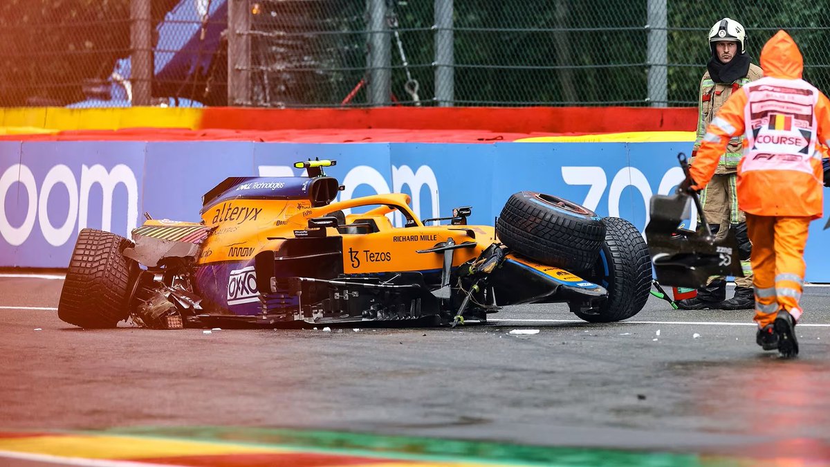 F1GuyDan's tweet image. π§οΈ Lando Norris qualifying in the wet at Spa in 2021
Q1: Fastest by 0.416s to P2
Q2: Fastest by 0.204s to P2
Q3: Crashed
Before the crash, Lando looked like he had the pace to be on pole in the rain.