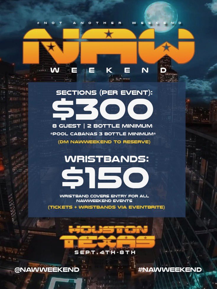 madeintywon's tweet image. sections and wristbands are now on sale! For wristbands click the link in my bio for sections DM📲 #NAWWeekend #NAW
