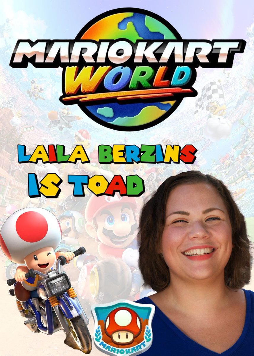 Follow Up #Toad VA Post! More official pic of me embracing my inner fungi. Thanks to <a href="/NintendoAmerica/">Nintendo of America</a> <a href="/Cupofteaprod/">Cupofteaproductions</a> <a href="/Seitz_Unseen/">Patrick Seitz</a> and hope to do justice to this adorable 🍄 in honor of the amazing Toads who came before - Jen Taylor &amp; Samantha Kelley. “Go, go, go!” #MarioKartWorld