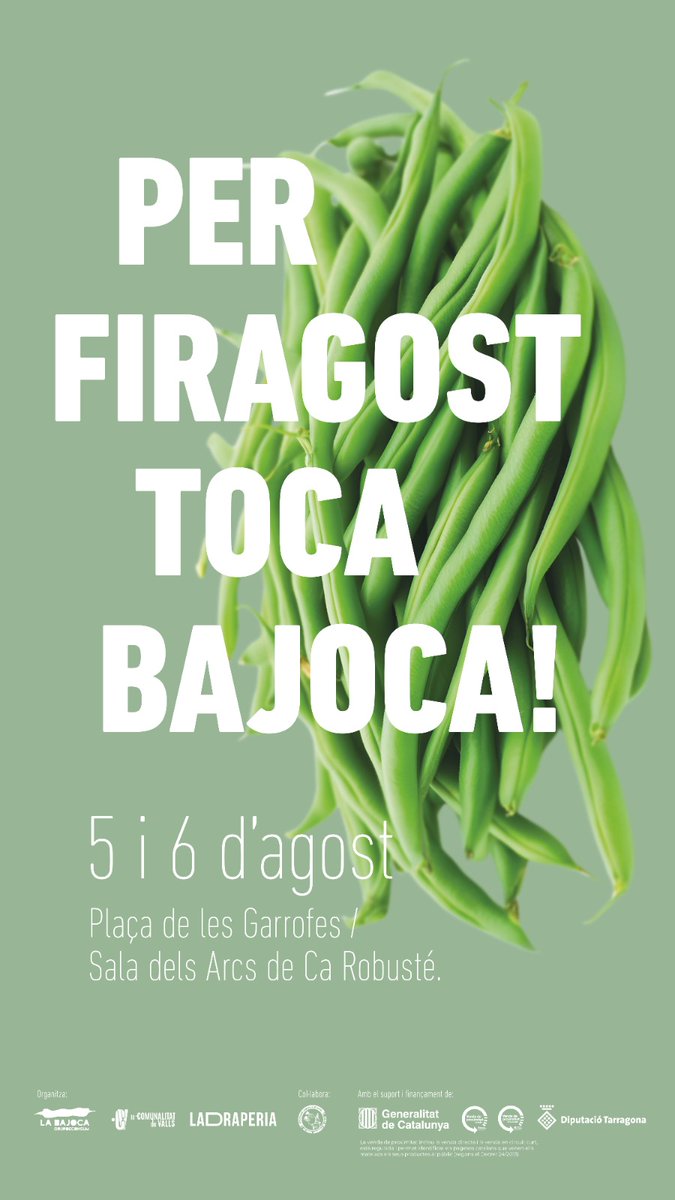 DIMARTS 5 I DIMECRES 6 D'AGOST A la Plaça de les Garrofes i Ca Robusté s’hi cou alguna cosa grossa... i agroecològica! 
Estigueu atentes!🍅🌱
#agroecologia #valls #firagost2025