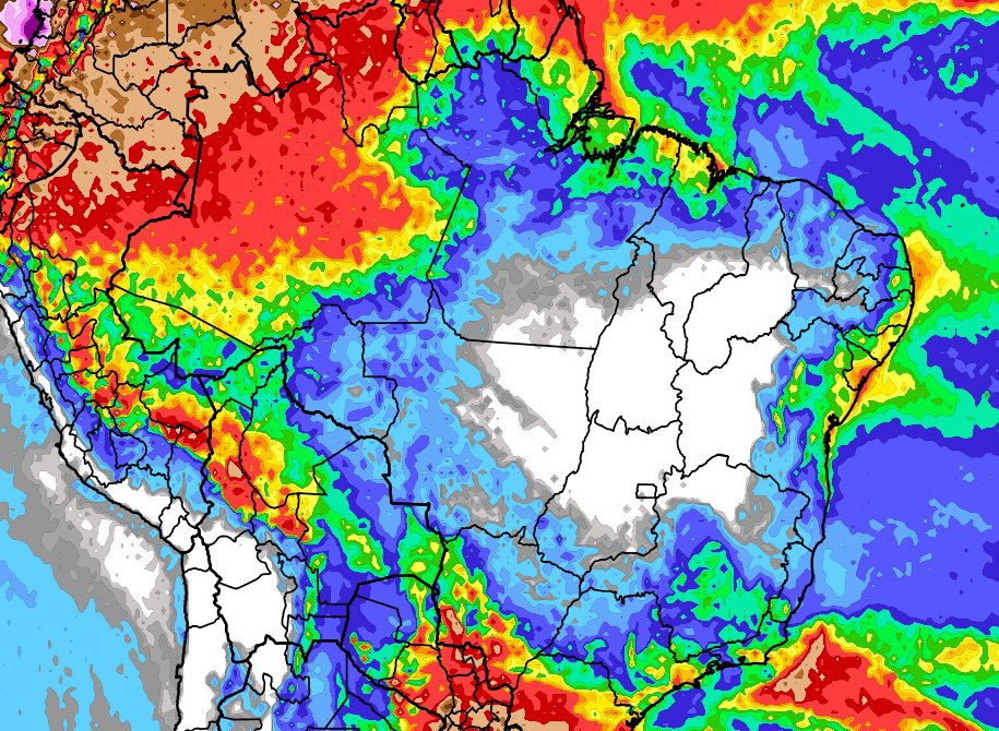💦 TEMPO | Veja a tendência de chuva para dez dias em todas as regiões do Brasil. Atenção ao Sul do país. ▶️ metsul.com/previsao-do-te…