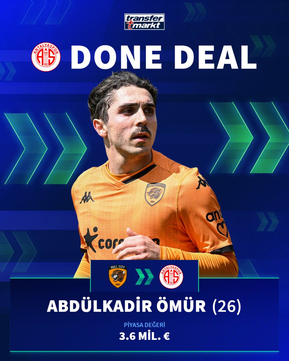 ✅ DONE DEAL

Antalyaspor, Abdülkadir Ömür'ü kadrosuna kattı.

➡️ transfermarkt.com.tr/s/6ta