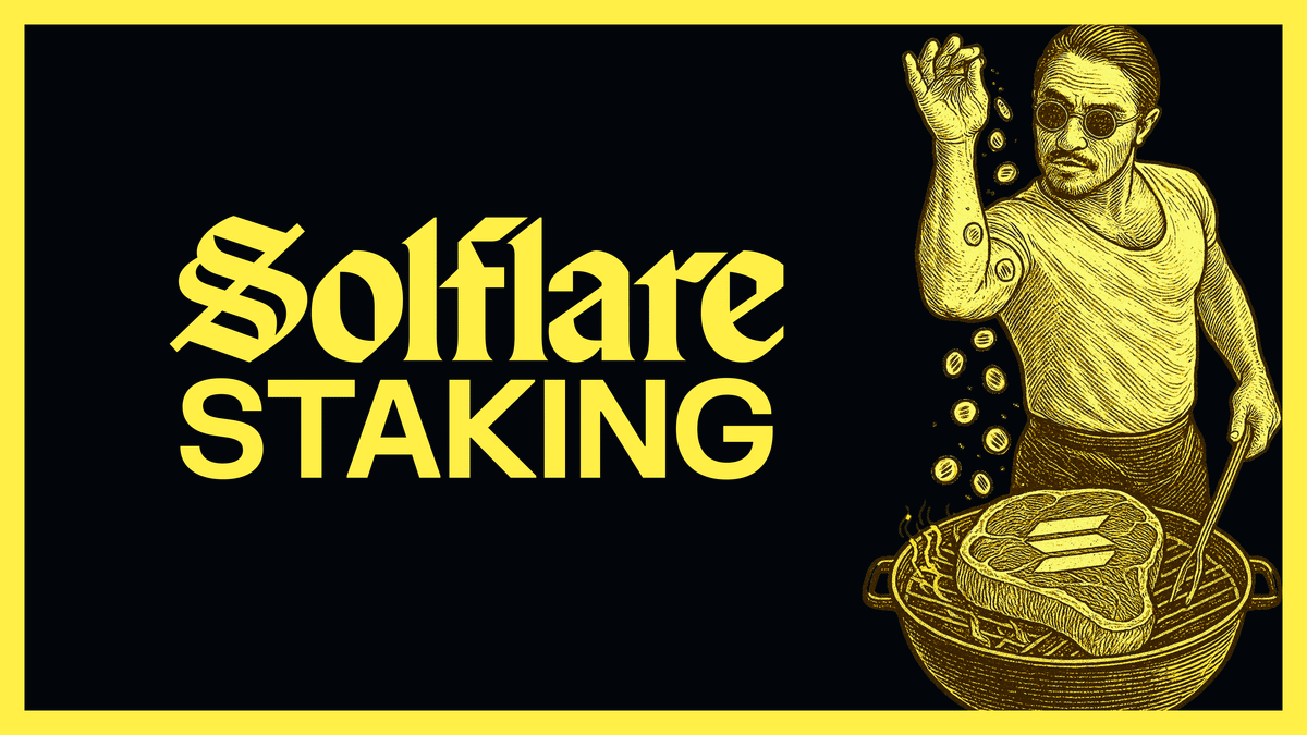 Holding strong is pretty cool, but what if you could hold your SOL even stronger?!

That's called staking $SOL. 😏

Here's a breakdown of Solflare Staking, the easiest way to put your SOL to work. 🧵👇
