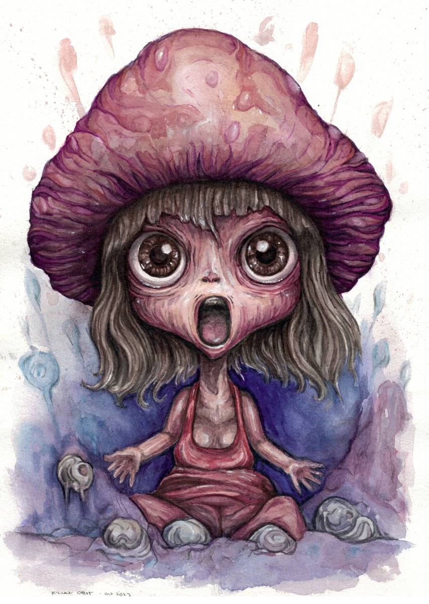 kilio_art's tweet image. I painted this fun shroom girl a while ago
