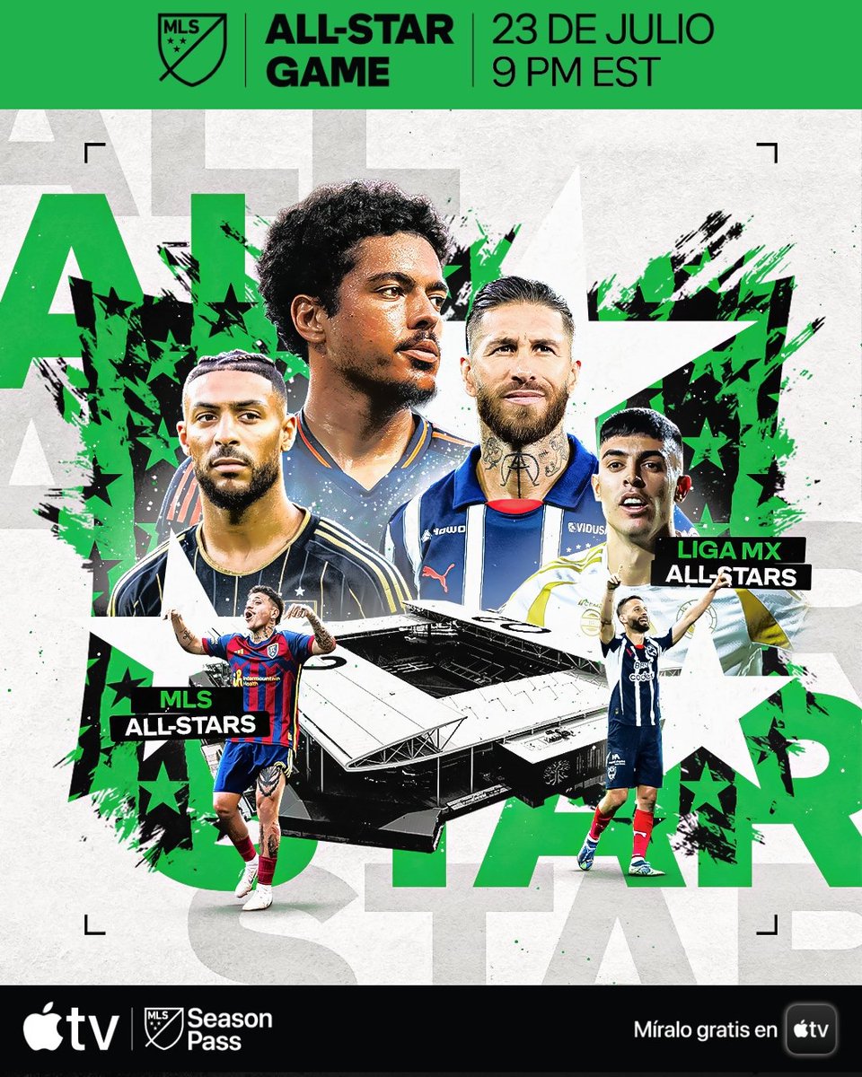 MLSes's tweet image. Las estrellas brillan más fuerte en Austin. 🤠🌟
🆚 #MLSAllStar vs. @LigaBBVAMX All-Star
⌚️ 9pm ET
📺 GRATIS por @AppleTV: apple.co/44Lvq4H
