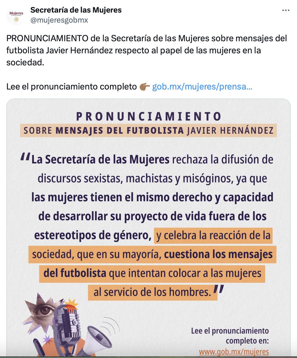 CarlosTorresF_'s tweet image. Ojalá la Secretaría de las mujeres hubiera hablado por @KarlaMaEstrella quien fue humillada por DATO PROTEGIDO y el @TEPJF_informa de Mónica Soto o por las niñas asesinadas en Sonora.
Pero no, lo importante para la Secretaría de @CitlaHM es lo que dice el Chicharito Hernández.