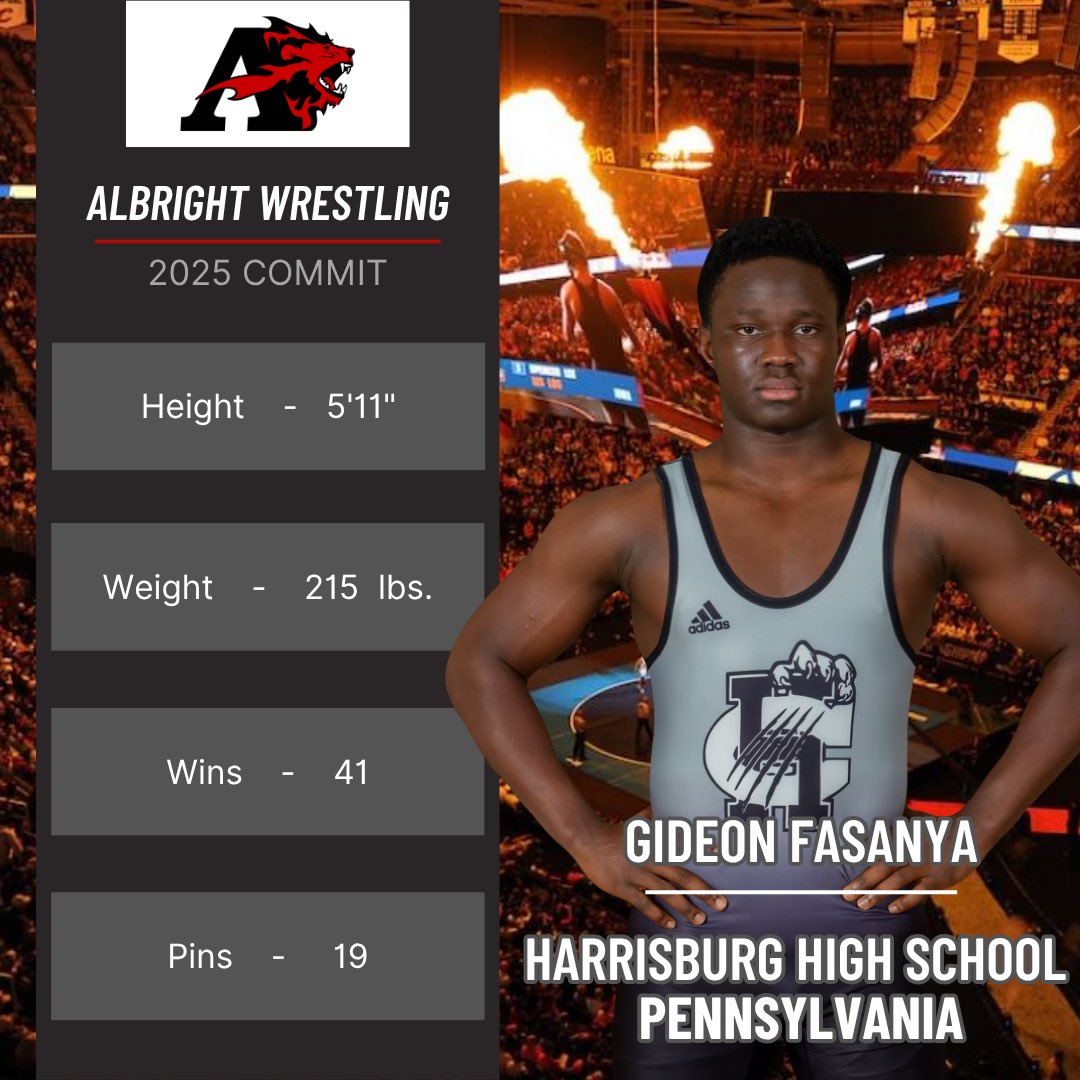 Our next competitor hails from Harrisburg High School in Dauphin County, Penn. Gideon Fasanya looks to wrestle for the Lions next year at either 184 or 197 lbs. The District III qualifier racked up 20 wins this season. Fasanya anticipates studying Business. Welcome Gideon!